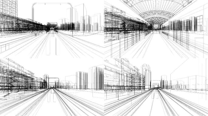 3D建筑摘要图纸城市规划建设三维动画特效