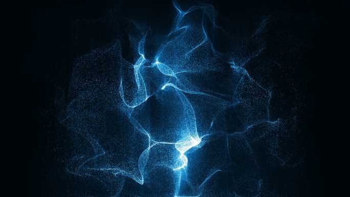 蓝光粒子悬浮抽象背景