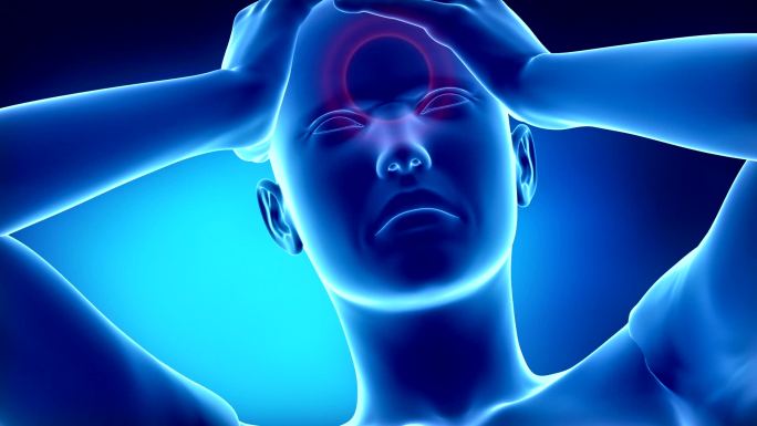 脊椎和头部疼痛概念