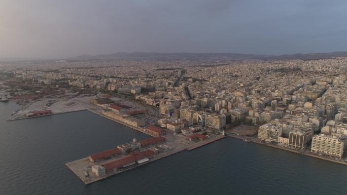 希腊塞萨洛尼基市鸟瞰图