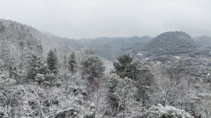 超清航拍雪景