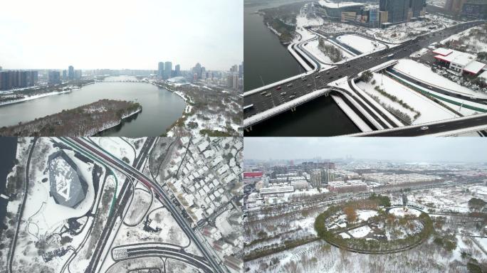 雪景、雪后城市、城市雪景、东北城市、沈阳