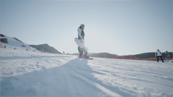 滑雪场滑雪