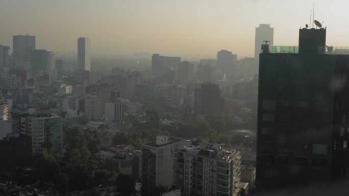 墨西哥城市景观俯瞰图