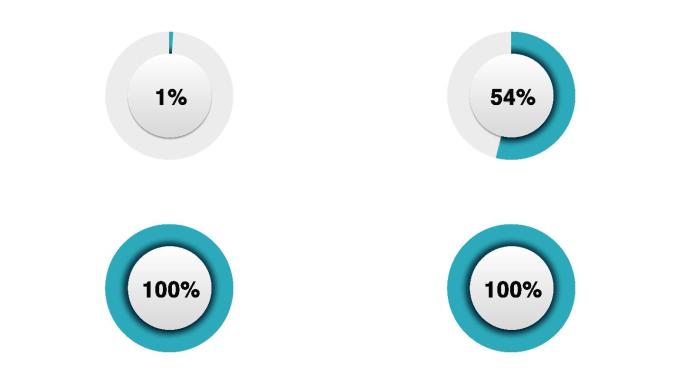 饼图显示100%