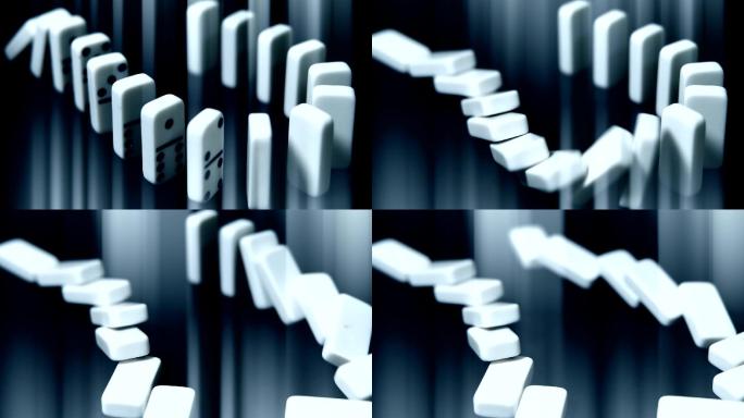 多米诺骨牌缓慢下落