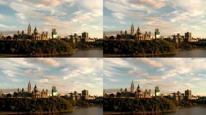 加拿大城市景观的延时摄影