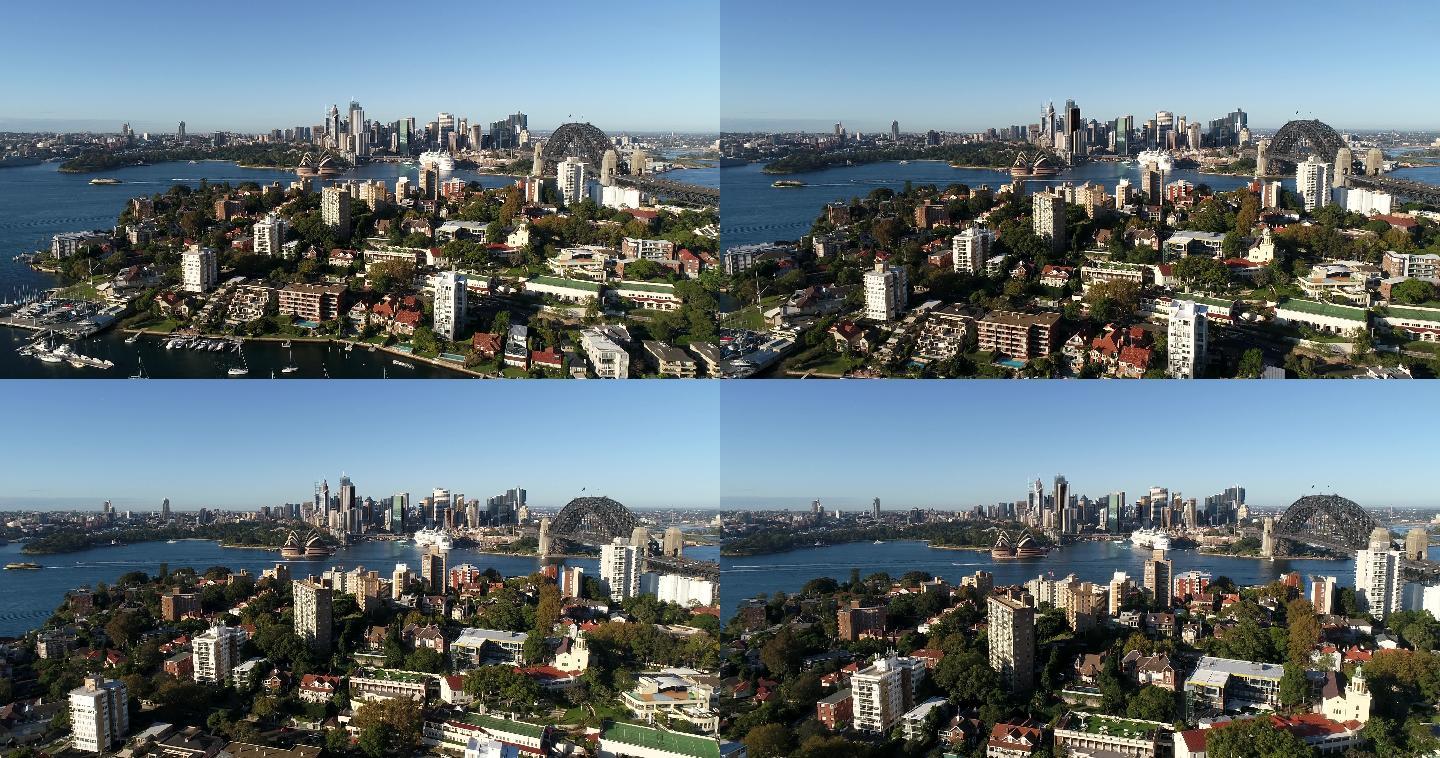 悉尼港海岸航拍实拍