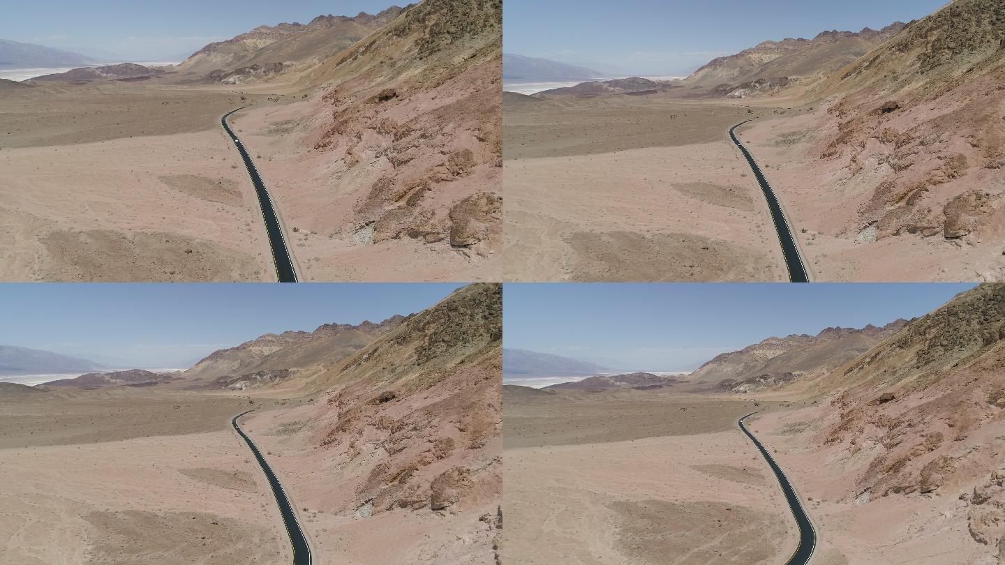 死亡谷道路鸟瞰图新疆西藏大自然旅游公路建