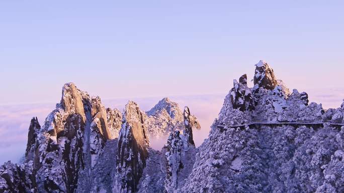 江西三清山雪景