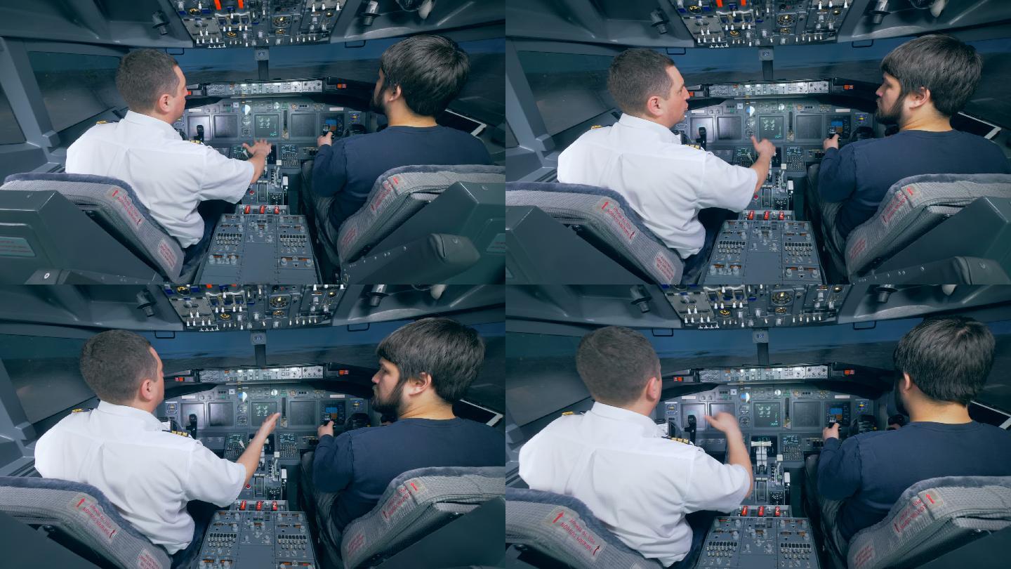 由飞行员控制的飞行模拟器中的飞行过程