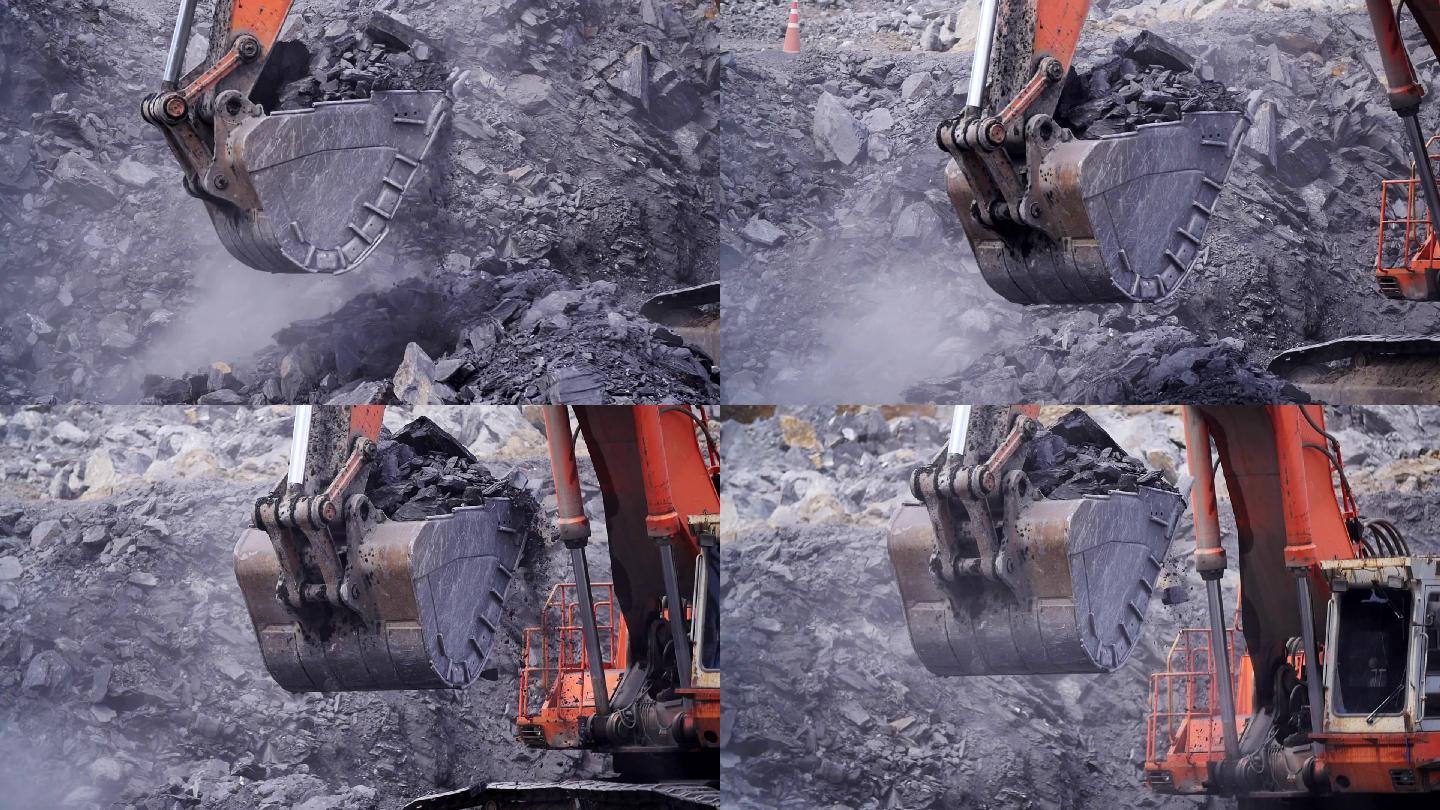 采石场工作的挖掘机