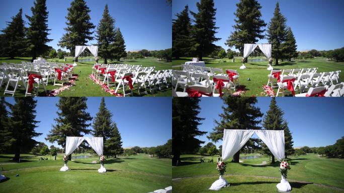 婚礼，高尔夫球场婚礼的装饰