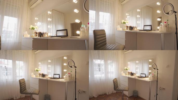 一间光线充足优雅的化妆室