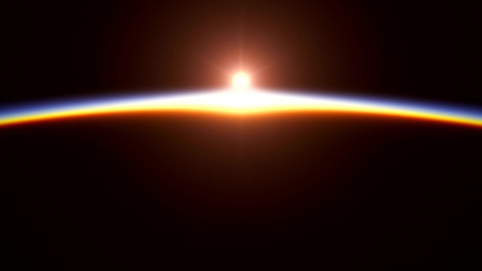 太空上看地球的日出