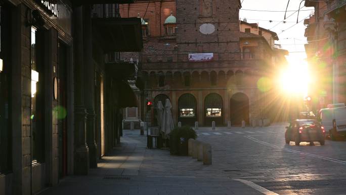 黎明下的街道古老意大利