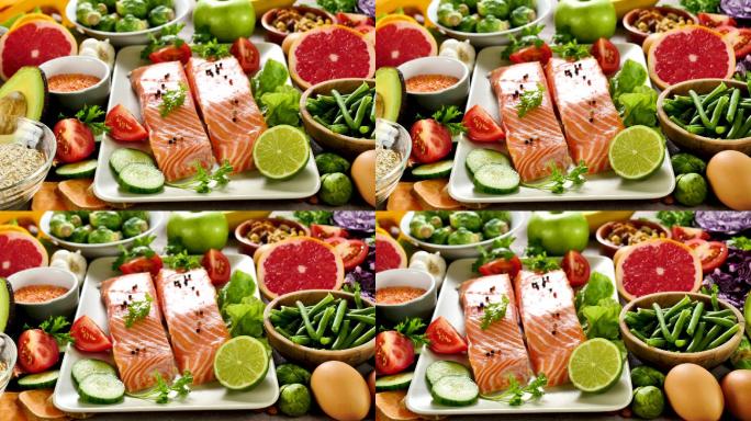 健康食品绿色沙拉减肥瘦身餐