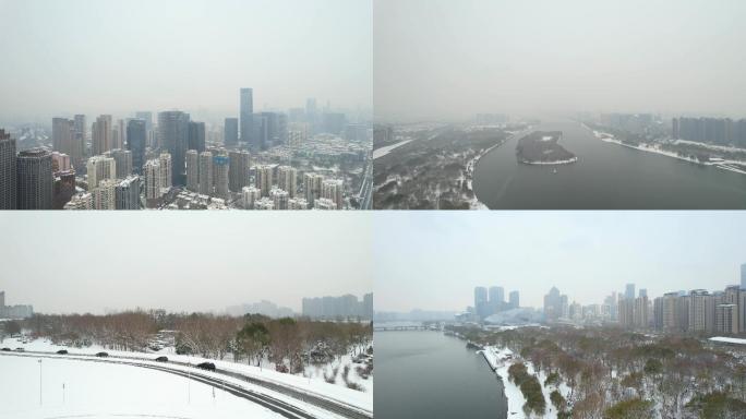 东北下雪、辽宁冬天、冬季下雪、沈阳城市