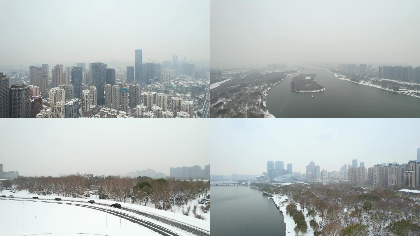 东北下雪、辽宁冬天、冬季下雪、沈阳城市