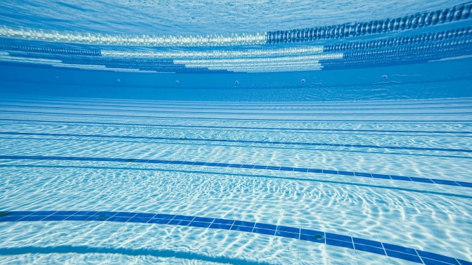 水下的奥运游泳池奥运会场馆残奥会视频素材