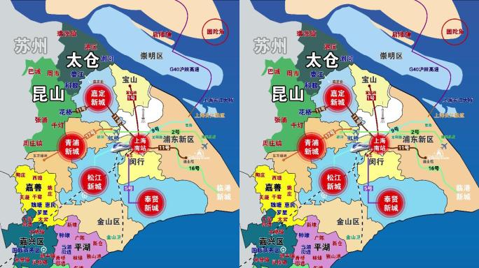 直播背景上海地图