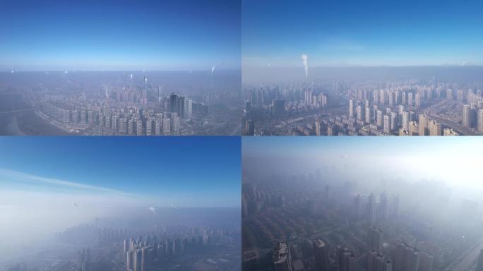 雾霾、城市污染、空气污染、灰层、空气质量