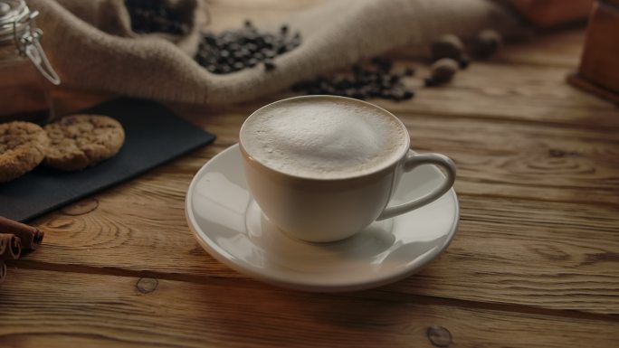 拿走咖啡喝咖啡空镜头空境饮品通用素材视频