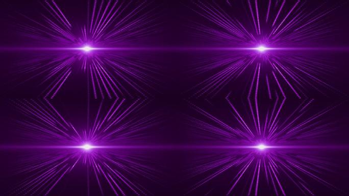 紫罗兰抽象技术带灯光的数字背景透视
