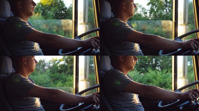 在阳光明媚的夏日开车出行