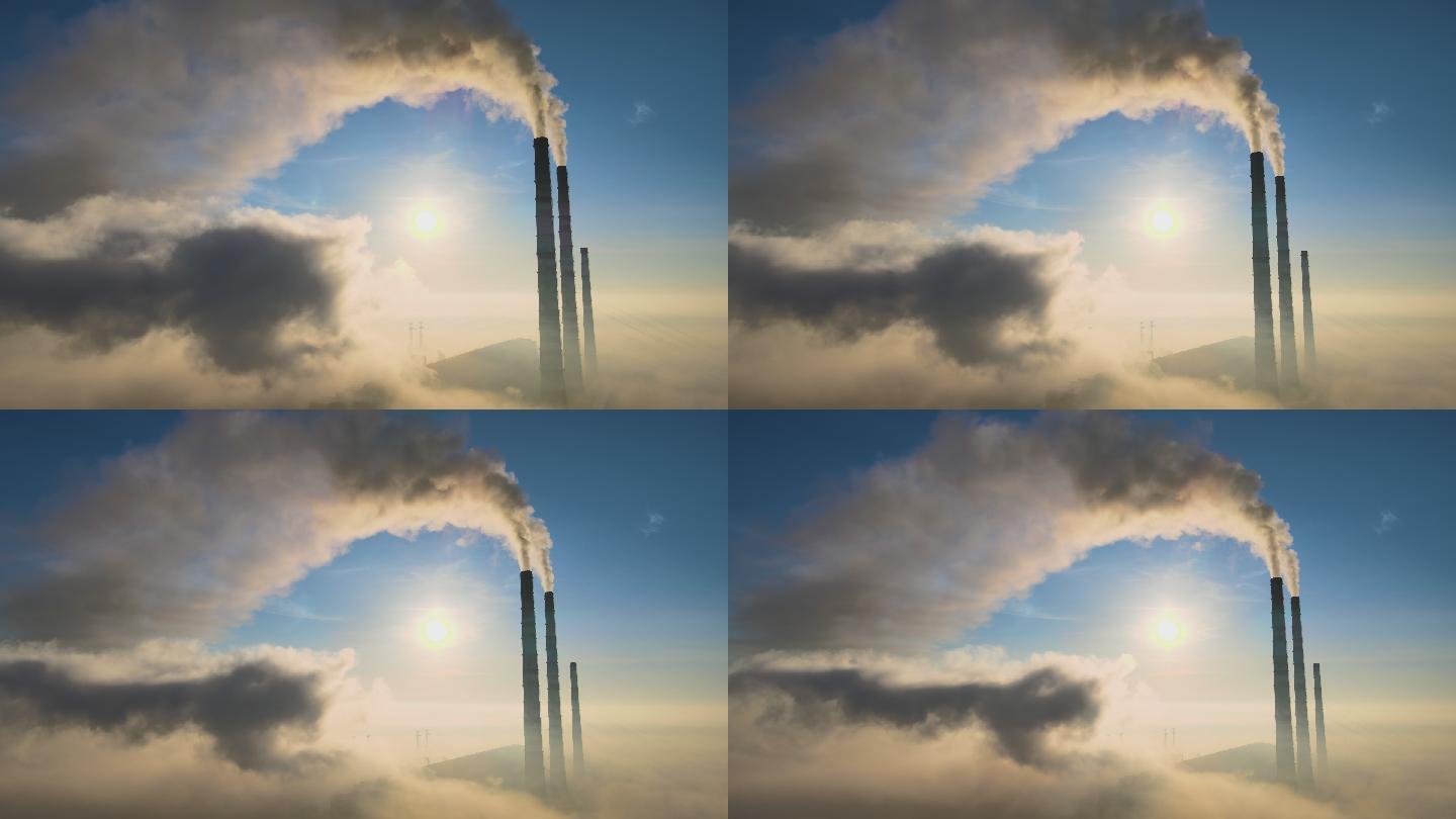 火力发电厂运转时产生的烟雾