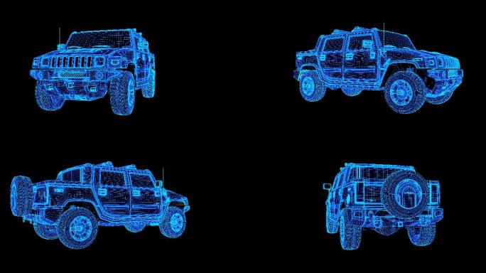 4K全息悍马越野车
