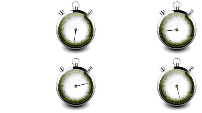 时间流逝/秒表测量仪器金属图标