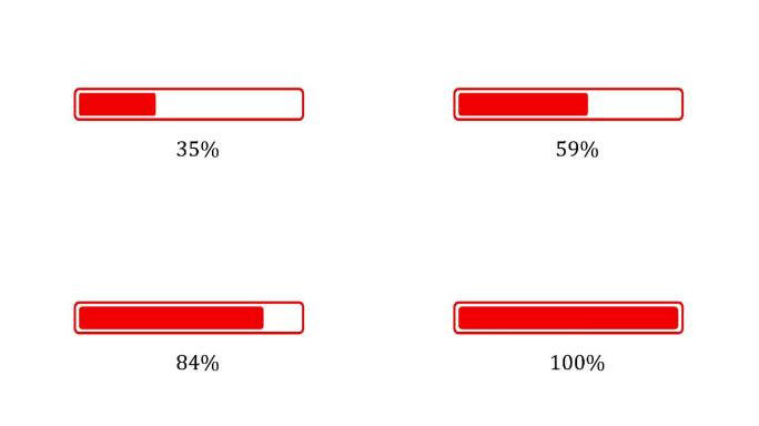 从0%到100%加载动画。