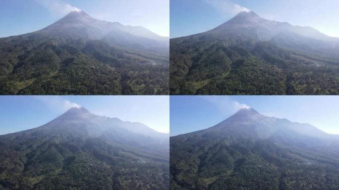 默拉皮山航拍火山印度尼西亚