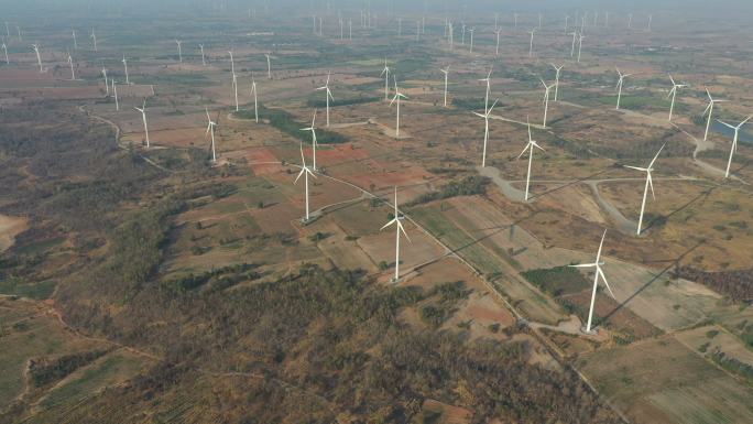 泰国科拉特怀邦的风力涡轮机发电