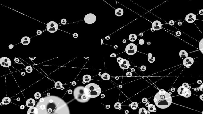 连接器在黑色背景上移动