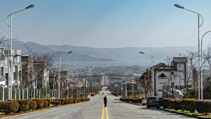 大理苍山洱海弘圣路移动延时航拍