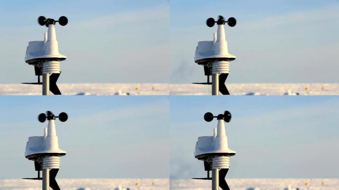 风速计测量北极极地站的风速。