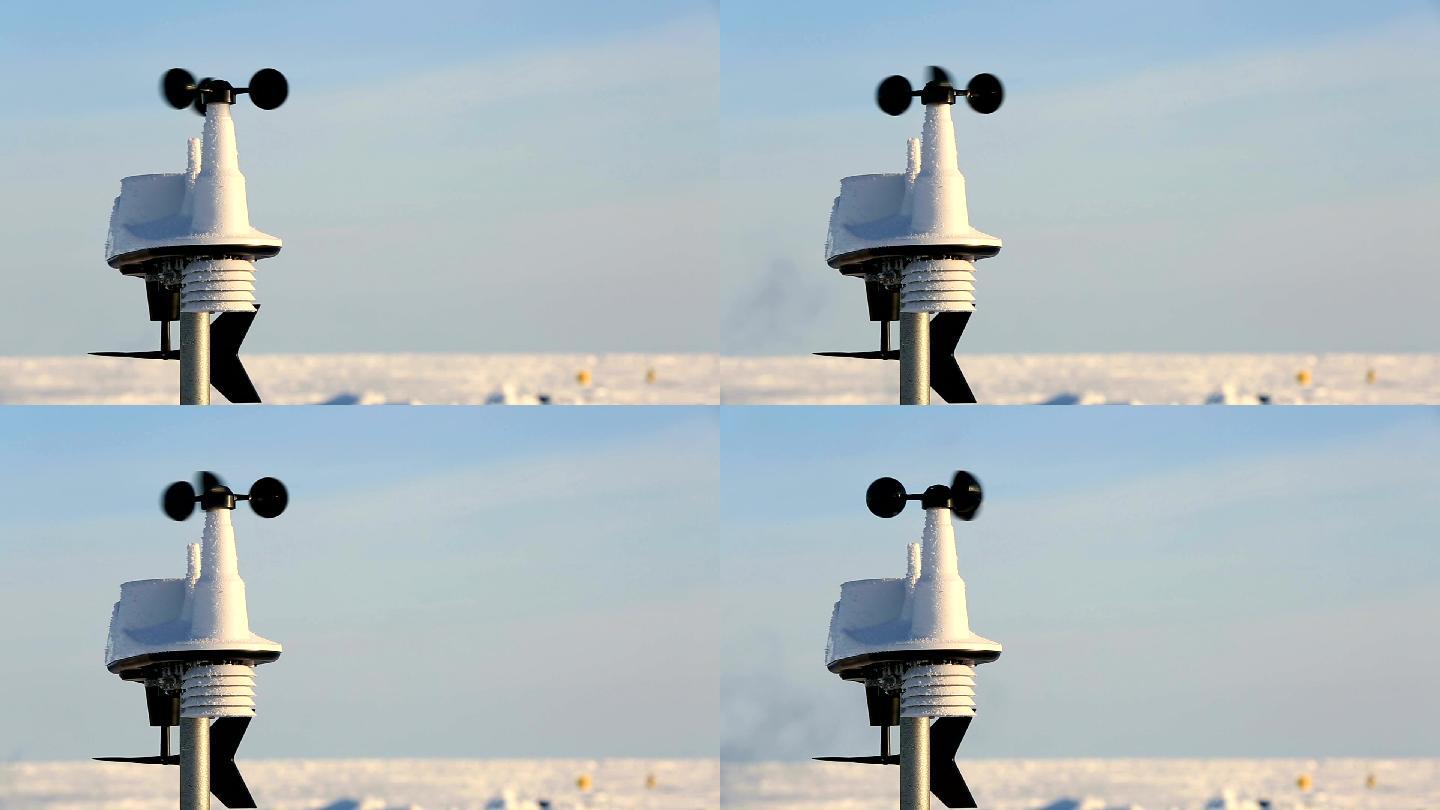 风速计测量北极极地站的风速。