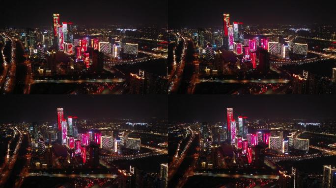 2022西安高新区新年夜景灯光