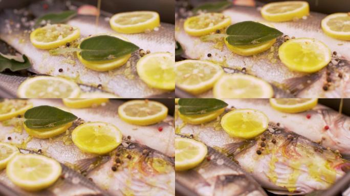 新鲜海鲈的烹饪海鲜美食制作新鲜食材