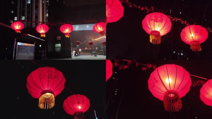 2024年龙年新年元旦春节元宵节夜景灯笼