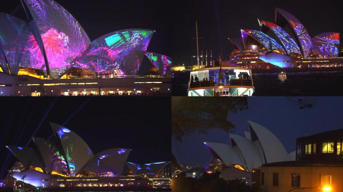 悉尼歌剧院夜景灯光