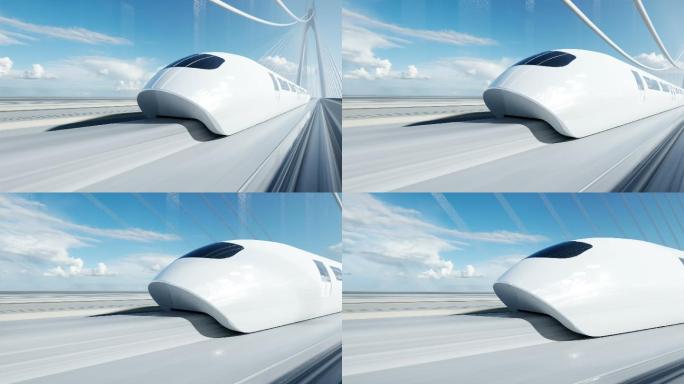 桥上未来派客车的3d模型