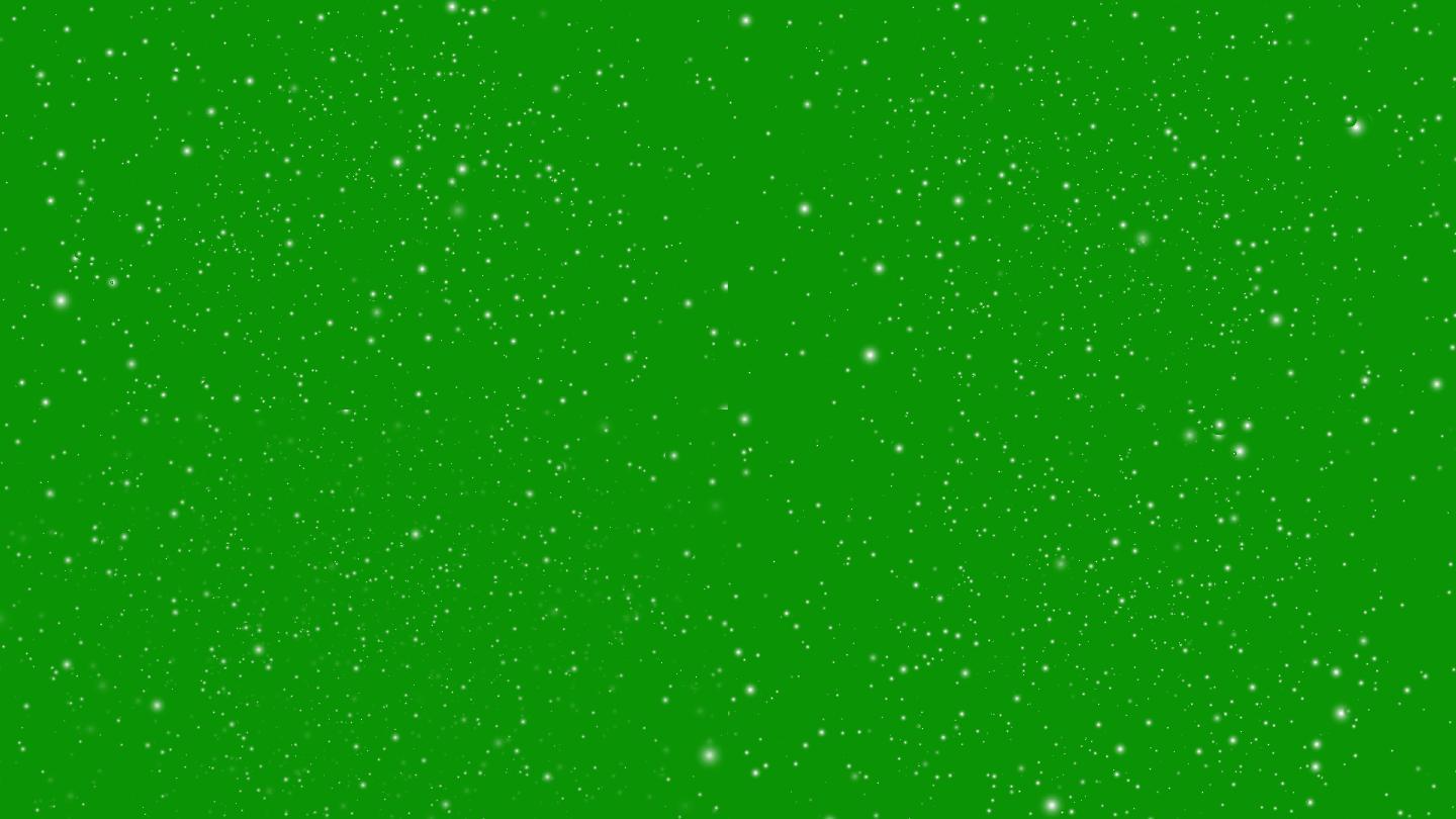 绿色屏幕背景动画上的星光效果。
