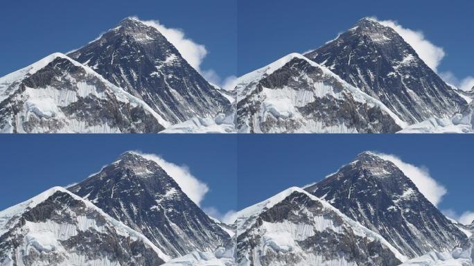 雪山中的珠穆朗玛峰