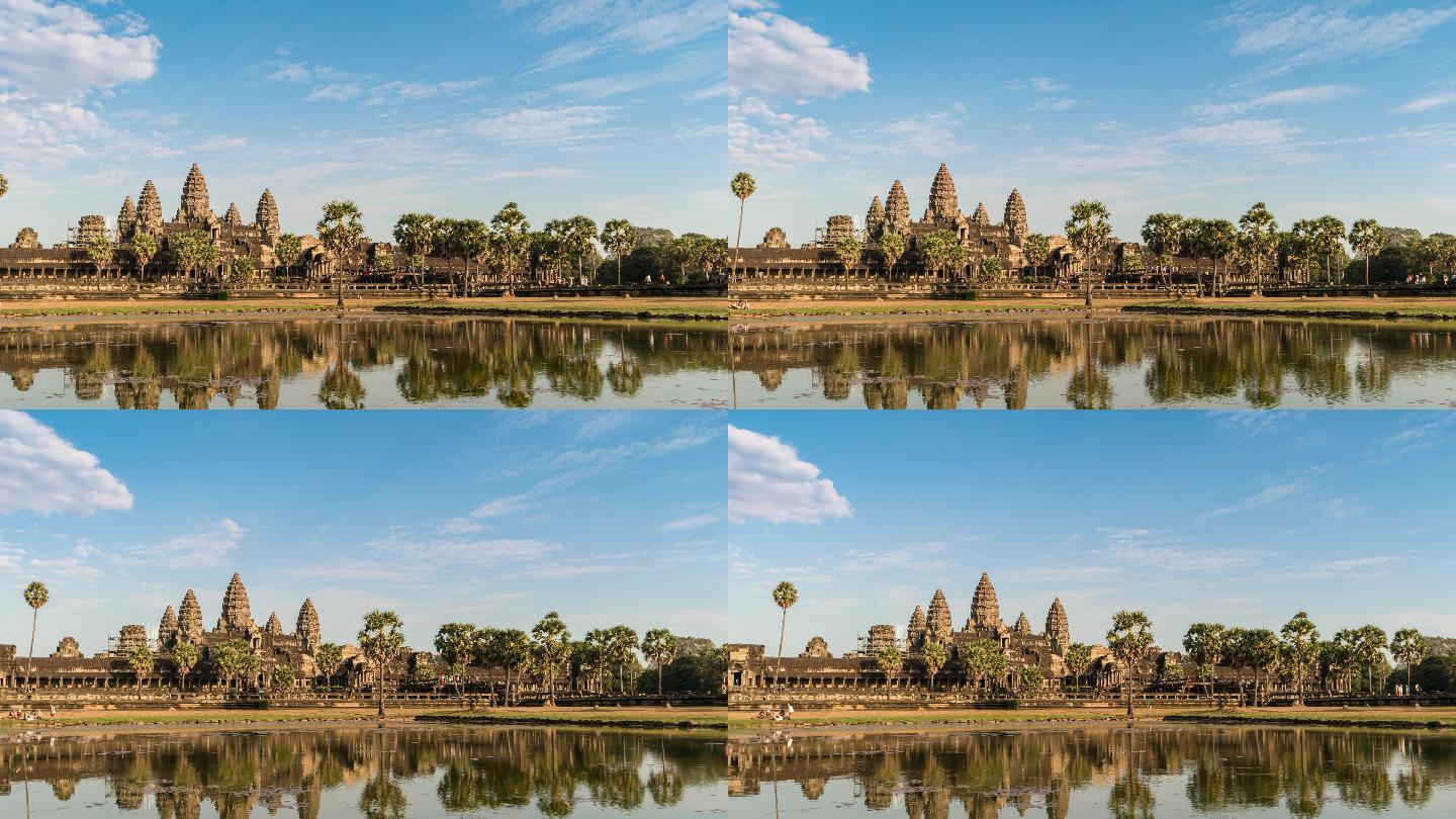 柬埔寨暹粒吴哥窟人流游客历史遗迹