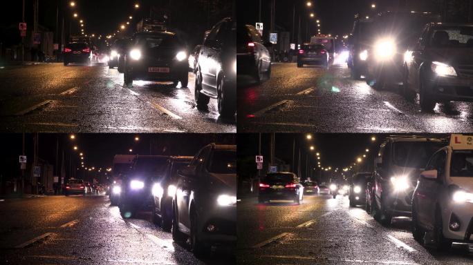 伦敦的交通堵塞晚下班延时摄影时光流逝