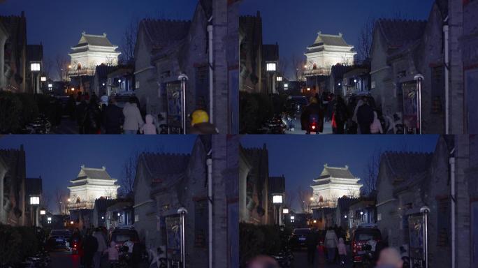 【4K】北京钟楼傍晚街景空镜