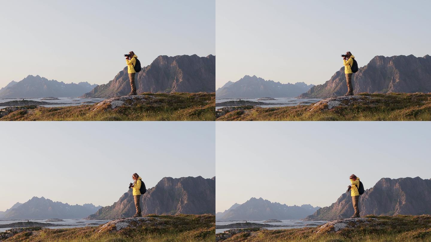 拍摄风景的摄影师斯堪的纳维亚旅游